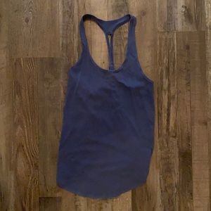 blue workout tank top
